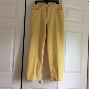 LaurenJeans Co size 8 yellow jeans